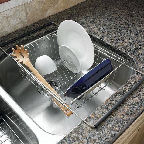 over the sink dish drainer amazon|sink dish drainer stainless steel.